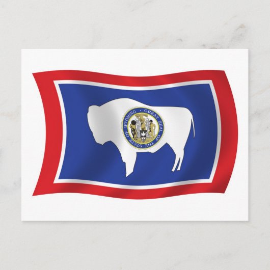 Carte postale du drapeau du Wyoming (Devant)
