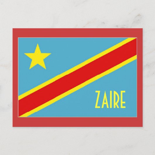 Carte postale du drapeau du Zaïre (Devant)