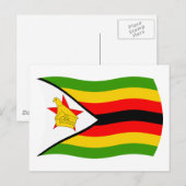 Carte postale du drapeau du Zimbabwe (Devant / Derrière)