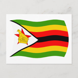 Carte postale du drapeau du Zimbabwe