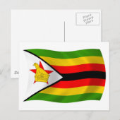 Carte postale du drapeau du Zimbabwe (Devant / Derrière)
