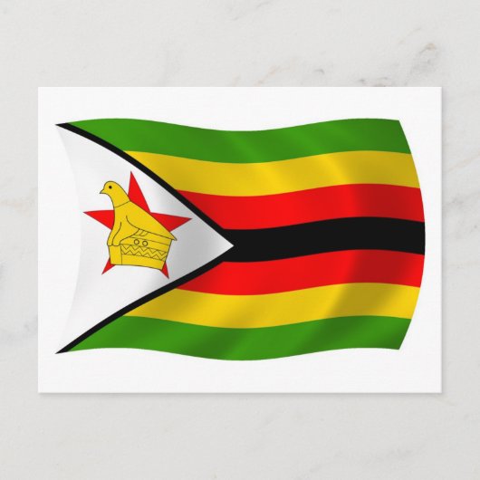 Carte postale du drapeau du Zimbabwe (Devant)