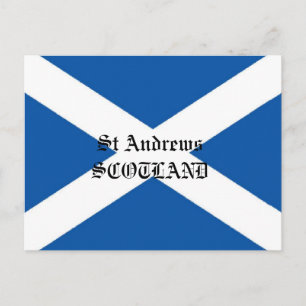 Carte postale du drapeau écossais St Andrews