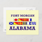 Carte postale du drapeau Fort Morgan (Devant / Derrière)