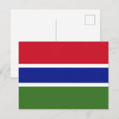 Carte postale du drapeau gambien (Devant / Derrière)