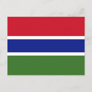 Carte postale du drapeau gambien