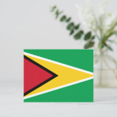 Carte postale du drapeau guyanais (Debout devant)