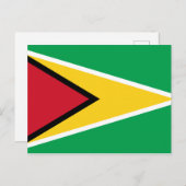Carte postale du drapeau guyanais (Devant / Derrière)