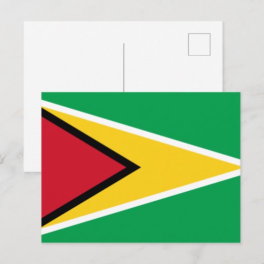Carte postale du drapeau guyanais (Devant / Derrière)