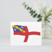 Carte postale du drapeau Herm (Debout devant)
