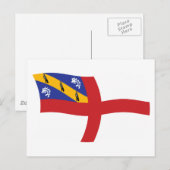 Carte postale du drapeau Herm (Devant / Derrière)