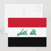 Carte postale du drapeau irakien (Devant / Derrière)