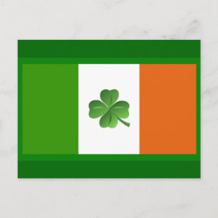 Carte postale du drapeau irlandais