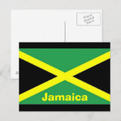 Carte postale du drapeau jamaïcain (Devant / Derrière)