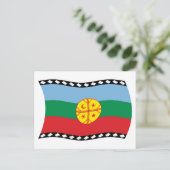 Carte postale du drapeau mapuche (Debout devant)
