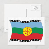 Carte postale du drapeau mapuche (Devant / Derrière)