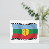 Carte postale du drapeau mapuche (Debout devant)