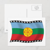 Carte postale du drapeau mapuche (Devant / Derrière)