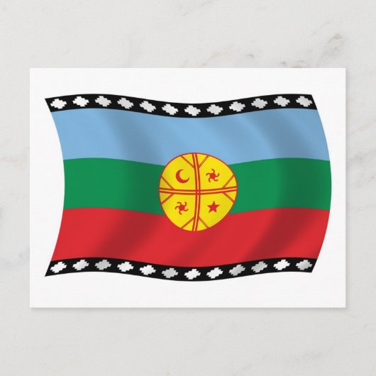 Carte postale du drapeau mapuche (Devant)