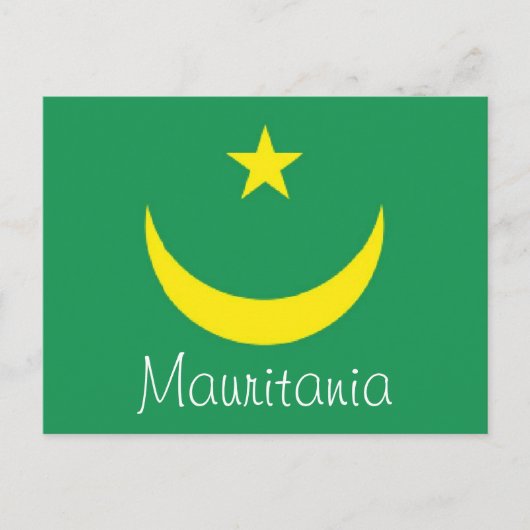 Carte postale du drapeau mauritanien (Devant)
