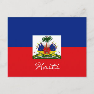 Carte postale du drapeau national d'Haïti
