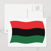 Carte postale du drapeau panafricain (UNIA) (Devant / Derrière)