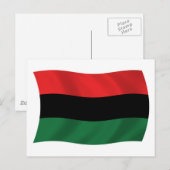 Carte postale du drapeau panafricain (UNIA) (Devant / Derrière)
