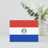 Carte postale du drapeau paraguayen (Debout devant)