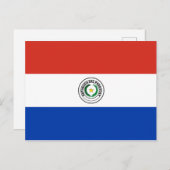 Carte postale du drapeau paraguayen (Devant / Derrière)