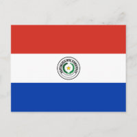 Carte postale du drapeau paraguayen