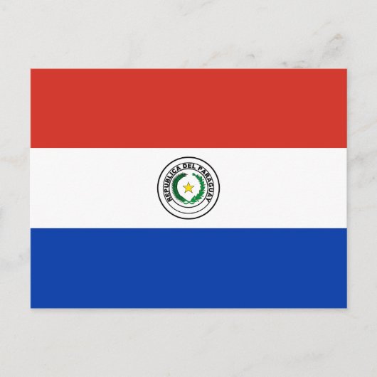 Carte postale du drapeau paraguayen (Devant)