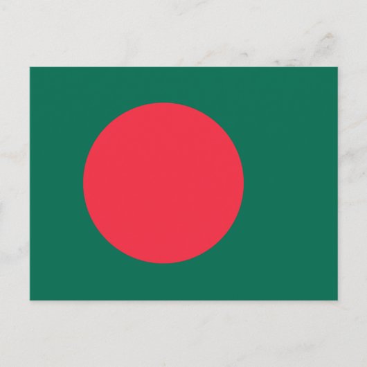 Carte postale du drapeau patriotique bangladais (Devant)