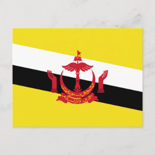 Carte postale du drapeau patriotique du Brunei