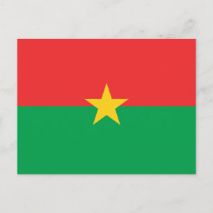 Carte postale du drapeau patriotique du Burkina Fa