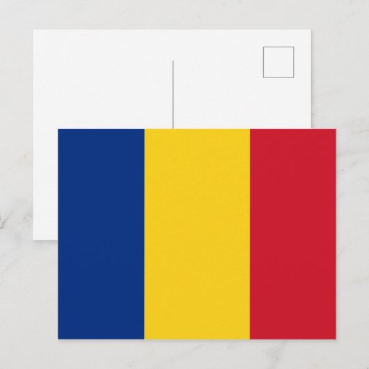 Carte postale du drapeau roumain (Devant / Derrière)