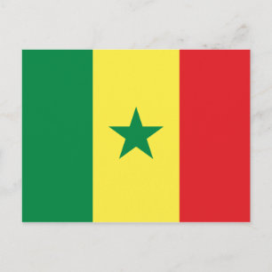 Carte postale du drapeau sénégalais