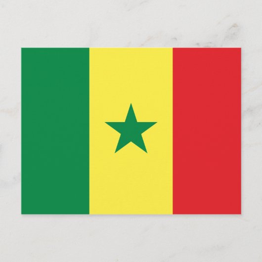 Carte postale du drapeau sénégalais (Devant)