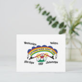 Carte postale du drapeau sioux de Cheyenne River (Debout devant)