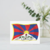 Carte postale du drapeau tibétain (Debout devant)