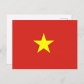 Carte postale du drapeau vietnamien (Devant / Derrière)