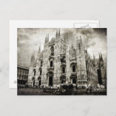 Carte postale du Duomo de Milan (Devant / Derrière)