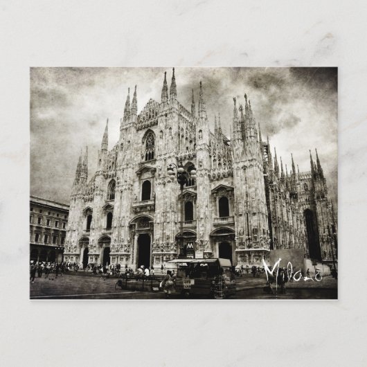 Carte postale du Duomo de Milan (Devant)
