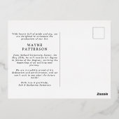 Carte postale du Faire-part d'études Médicales (Verso)