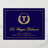 Carte postale du Faire-part d'études Médicales (Recto)