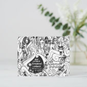 Carte postale du fameux salon Clairmont (Debout devant)