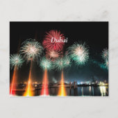 Carte postale du feu d'artifice Dubaï (Devant)
