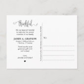 Carte postale du filtre photo Merci (Dos)