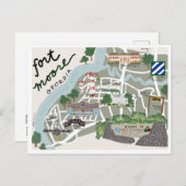 Carte postale du Fort Moore (Devant / Derrière)