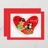 Carte postale du gagnant de la Saint-Valentin (Devant / Derrière)