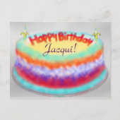 Carte postale du gâteau d'anniversaire de Jacqui (Devant)